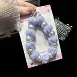 Plush Ball Crystal Pearl Phone Chain(Brown)
