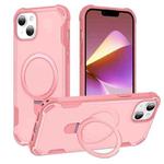 For iPhone 13 Pro Yingcai Gears MagSafe Holder Shockproof Phone Case(Pink)