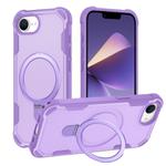 For iPhone 16e Yingcai Gears MagSafe Holder Shockproof Phone Case(Purple)