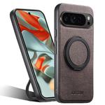For Google Pixel 9 Pro XL Suteni G3 360 Rotation Holder MagSafe Denim Leather Back Phone Case(Brown)