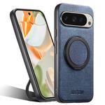 For Google Pixel 9 Pro Suteni G3 360 Rotation Holder MagSafe Denim Leather Back Phone Case(Blue)