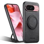 For Google Pixel 9 Suteni G3 360 Rotation Holder MagSafe Denim Leather Back Phone Case(Black)
