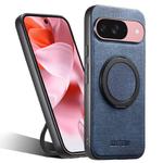 For Google Pixel 9 Suteni G3 360 Rotation Holder MagSafe Denim Leather Back Phone Case(Blue)