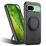 For Google Pixel 8a Suteni G3 360 Rotation Holder MagSafe Denim Leather Back Phone Case(Black)
