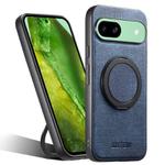 For Google Pixel 8a Suteni G3 360 Rotation Holder MagSafe Denim Leather Back Phone Case(Blue)