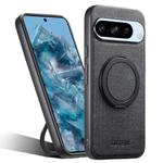 For Google Pixel 8 Pro Suteni G3 360 Rotation Holder MagSafe Denim Leather Back Phone Case(Black)