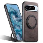 For Google Pixel 8 Pro Suteni G3 360 Rotation Holder MagSafe Denim Leather Back Phone Case(Brown)