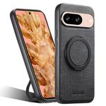 For Google Pixel 8 Suteni G3 360 Rotation Holder MagSafe Denim Leather Back Phone Case(Black)