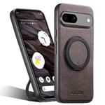 For Google Pixel 7a Suteni G3 360 Rotation Holder MagSafe Denim Leather Back Phone Case(Brown)