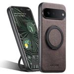 For Google Pixel 6 Pro Suteni G3 360 Rotation Holder MagSafe Denim Leather Back Phone Case(Brown)