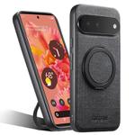 For Google Pixel 6 Suteni G3 360 Rotation Holder MagSafe Denim Leather Back Phone Case(Black)