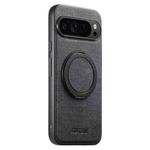 For Google Pixel 10 Pro Suteni G3 360 Rotation Holder MagSafe Denim Leather Back Phone Case(Black)