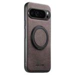For Google Pixel 10 Pro Suteni G3 360 Rotation Holder MagSafe Denim Leather Back Phone Case(Brown)