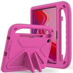 For Lenovo Tab TB-311 / WiFi 10.1 2025 Handle EVA Shockproof Tablet Case with Holder(Rose Red)