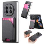 For OPPO Find N5 Twill Fabric Leather Skin Card Bag Magnetic Back Phone Case(Black)
