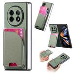 For OPPO Find N5 Twill Fabric Leather Skin Card Bag Magnetic Back Phone Case(Green)