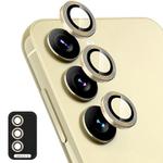 For Samsung Galaxy S25 FE 5G ENKAY Hat-Prince 9H Rear Camera Lens Aluminium Alloy Tempered Glass Film(Gold)