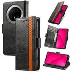 For Huawei Mate 70 Pro CaseNeo Splicing Dual Magnetic Buckle Leather Phone Case(Black)