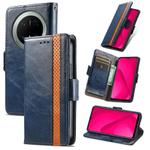 For Huawei Mate 70 Pro CaseNeo Splicing Dual Magnetic Buckle Leather Phone Case(Blue)