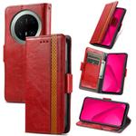 For Huawei Mate 70 Pro CaseNeo Splicing Dual Magnetic Buckle Leather Phone Case(Red)