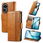 For Huawei nova 13 CaseNeo Splicing Dual Magnetic Buckle Leather Phone Case(Khaki)