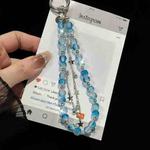 Simple Tassel Pearl Phone String(Blue)
