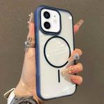 For iPhone 11 Translucent Armor MagSafe N52 Thin Circle Phone Case(Transparent Blue)
