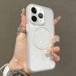 For iPhone 11 Pro Max Translucent Armor MagSafe N52 Thin Circle Phone Case(Transparent)