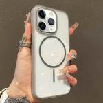For iPhone 11 Pro Max Translucent Armor MagSafe N52 Thin Circle Phone Case(Transparent Grey)