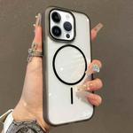 For iPhone 13 Pro Max Translucent Armor MagSafe N52 Thin Circle Phone Case(Transparent Black)
