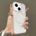 For iPhone 15 Plus Translucent Armor MagSafe N52 Thin Circle Phone Case(Transparent)