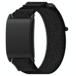 For WHOOP 4.0 Nylon Loop Hook and Loop Fastener Watch Band(Black+Gray)