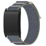 For WHOOP 4.0 Nylon Loop Hook and Loop Fastener Watch Band(Green+Gray)
