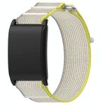 For WHOOP 4.0 Nylon Loop Hook and Loop Fastener Watch Band(Yellow+Gray)