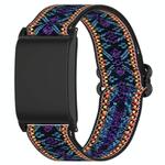For WHOOP 4.0 Slide Buckle Nylon Elastic Braided Watch Band(Blue Purple)