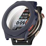 For Amazfit Cheetah Round Tempered Film Integrated PC Watch Protective Case(Ink Blue)