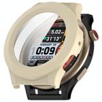 For Amazfit Cheetah Round Tempered Film Integrated PC Watch Protective Case(Ivory White)