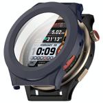 For Amazfit Cheetah Pro Tempered Film Integrated PC Watch Protective Case(Ink Blue)