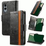 For Fujitsu Arrows We2 / F-52E CaseNeo Splicing Dual Magnetic Buckle Leather Phone Case(Black)