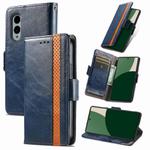 For Fujitsu Arrows We2 / F-52E CaseNeo Splicing Dual Magnetic Buckle Leather Phone Case(Blue)