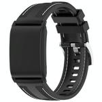 For WHOOP 4.0 Composite Type Nylon Braided Silicone Watch Band(Black)