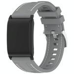For WHOOP 4.0 Composite Type Nylon Braided Silicone Watch Band(Gray)
