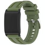 For WHOOP 4.0 Composite Type Nylon Braided Silicone Watch Band(Spruce Green)