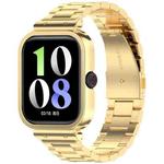 For vivo Watch GT Watch Frame Integrated Three Beads Stainless Steel Watch Band(Gold)