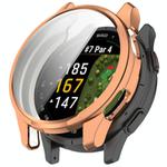 For Garmin Approach S50 Electroplated TPU Full Coverage Watch Protective Case(Rose Gold)