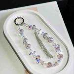 Alloy Butterfly Tassel Beads Mobile Phone Chain(Purple)