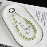 Bow Glass Pearl Mobile Phone Chain(Green)