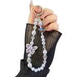Tassel Pearl Double Butterfly Phone Chain(Green)