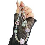 Ribbon Cream Ball Mobile Phone String Chain(Pink)
