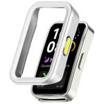 For Huawei Band 10 / 10 NFC / 9 / 9 NFC Half Coverage Hollow PC Watch Protective Case(Silver Green)
